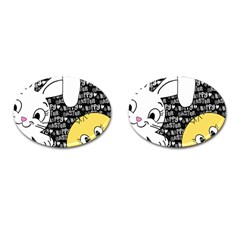 Easter Bunny And Chick  Cufflinks (oval)