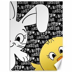 Easter Bunny And Chick  Canvas 36  X 48   by Valentinaart