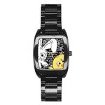 Easter bunny and chick  Stainless Steel Barrel Watch Front