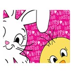 Easter bunny and chick  Double Sided Flano Blanket (Large)  80 x60  Blanket Front