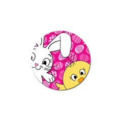 Easter Bunny And Chick  Golf Ball Marker (4 Pack) by Valentinaart