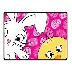 Easter Bunny And Chick  Double Sided Fleece Blanket (small)  by Valentinaart