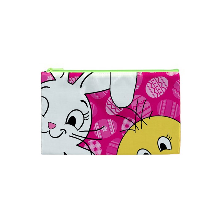 Easter bunny and chick  Cosmetic Bag (XS)