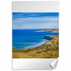 Seascape View From Punta Del Marquez Viewpoint, Chubut, Argentina Canvas 12  X 18   by dflcprints