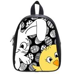 Easter Bunny And Chick  School Bags (small)  by Valentinaart