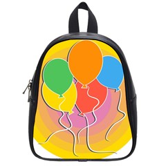 Birthday Party Balloons Colourful Cartoon Illustration Of A Bunch Of Party Balloon School Bags (small)  by Nexatart