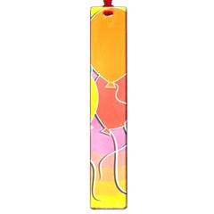 Birthday Party Balloons Colourful Cartoon Illustration Of A Bunch Of Party Balloon Large Book Marks by Nexatart