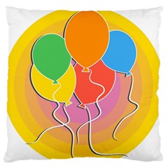 Birthday Party Balloons Colourful Cartoon Illustration Of A Bunch Of Party Balloon Standard Flano Cushion Case (one Side) by Nexatart