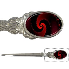 Red Fractal Spiral Letter Openers by Nexatart