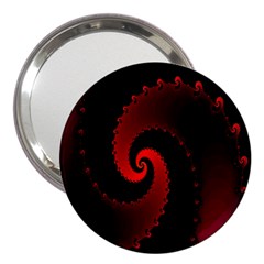 Red Fractal Spiral 3  Handbag Mirrors by Nexatart