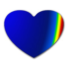 Blue Wallpaper With Rainbow Heart Mousepads by Nexatart