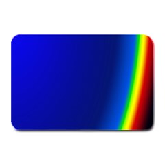 Blue Wallpaper With Rainbow Plate Mats by Nexatart
