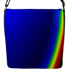 Blue Wallpaper With Rainbow Flap Messenger Bag (s) by Nexatart