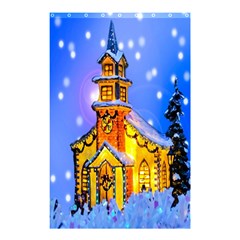 Winter Church Shower Curtain 48  X 72  (small)  by Nexatart