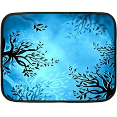 Blue Night Portrait Background Fleece Blanket (mini) by Nexatart