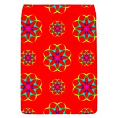 Rainbow Colors Geometric Circles Seamless Pattern On Red Background Flap Covers (s)  by Nexatart