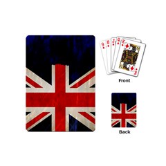 Flag Of Britain Grunge Union Jack Flag Background Playing Cards (mini)  by Nexatart