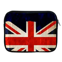 Flag Of Britain Grunge Union Jack Flag Background Apple Ipad 2/3/4 Zipper Cases by Nexatart