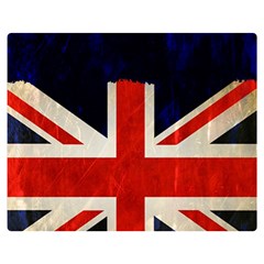 Flag Of Britain Grunge Union Jack Flag Background Double Sided Flano Blanket (medium)  by Nexatart