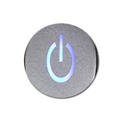Close Up Of A Power Button Magnet 3  (round) by Nexatart