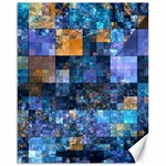 Blue Squares Abstract Background Of Blue And Purple Squares Canvas 16  x 20   15.75 x19.29  Canvas - 1