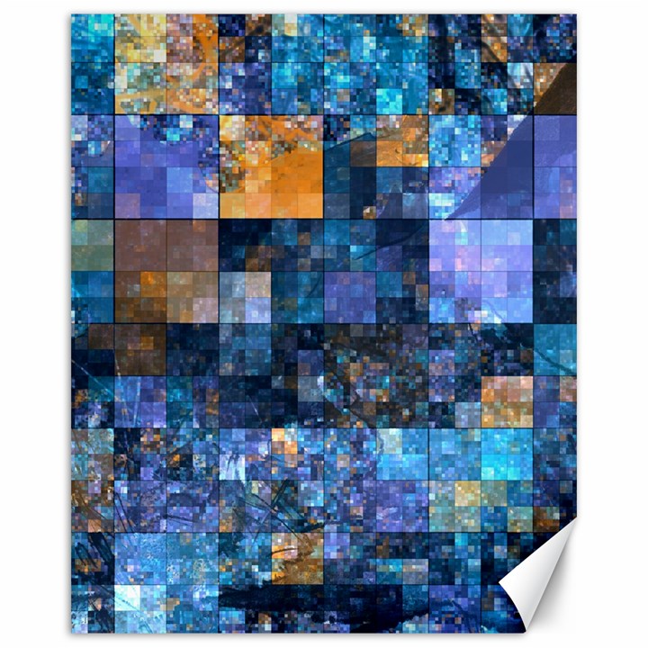 Blue Squares Abstract Background Of Blue And Purple Squares Canvas 16  x 20  
