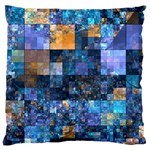 Blue Squares Abstract Background Of Blue And Purple Squares Large Cushion Case (One Side) Front