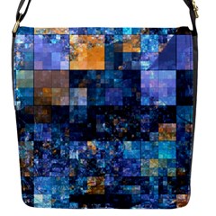 Blue Squares Abstract Background Of Blue And Purple Squares Flap Messenger Bag (s) by Nexatart