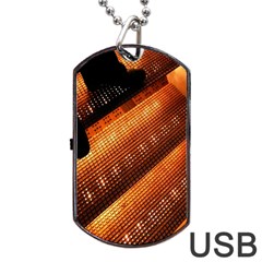 Magic Steps Stair With Light In The Dark Dog Tag Usb Flash (two Sides) by Nexatart