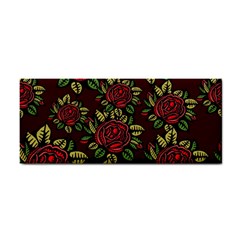 A Red Rose Tiling Pattern Cosmetic Storage Cases by Nexatart