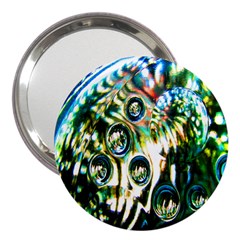 Dark Abstract Bubbles 3  Handbag Mirrors