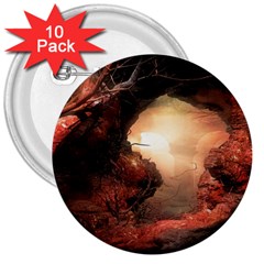 3d Illustration Of A Mysterious Place 3  Buttons (10 Pack)  by Nexatart