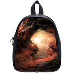 3d Illustration Of A Mysterious Place School Bags (Small)  Front