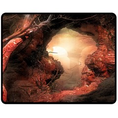 3d Illustration Of A Mysterious Place Double Sided Fleece Blanket (medium) 