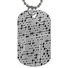 Metal Background With Round Holes Dog Tag (one Side) by Nexatart