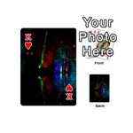 Illuminated Trees At Night Near Lake Playing Cards 54 (Mini)  Front - HeartK