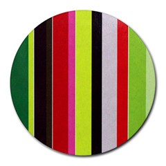 Stripe Background Round Mousepads by Nexatart