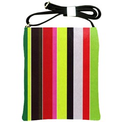 Stripe Background Shoulder Sling Bags by Nexatart