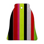 Stripe Background Ornament (Bell) Front