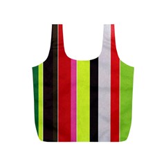 Stripe Background Full Print Recycle Bags (s)  by Nexatart