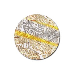 Abstract Composition Digital Processing Rubber Coaster (round)  by Nexatart