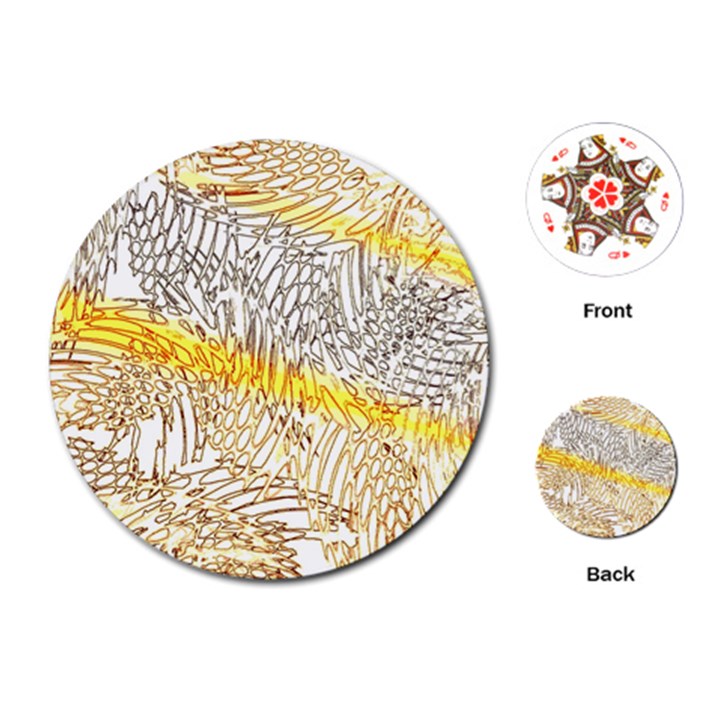 Abstract Composition Digital Processing Playing Cards (Round) 