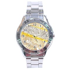 Abstract Composition Digital Processing Stainless Steel Analogue Watch by Nexatart