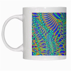 Abstract Floral Background White Mugs