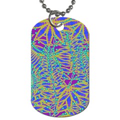 Abstract Floral Background Dog Tag (One Side)