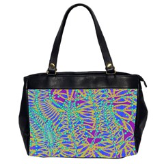Abstract Floral Background Office Handbags (2 Sides) 