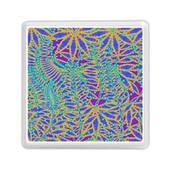 Abstract Floral Background Memory Card Reader (Square) 