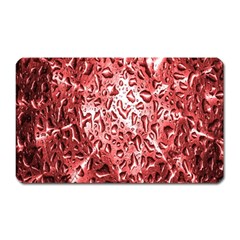 Water Drops Red Magnet (rectangular) by Nexatart