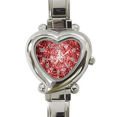 Water Drops Red Heart Italian Charm Watch