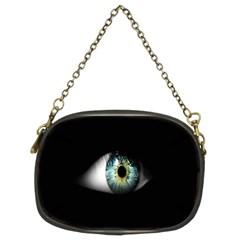 Eye On The Black Background Chain Purses (two Sides)  by Nexatart